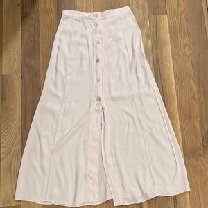 Wilfred Soft Pink Button-Front Maxi Skirt